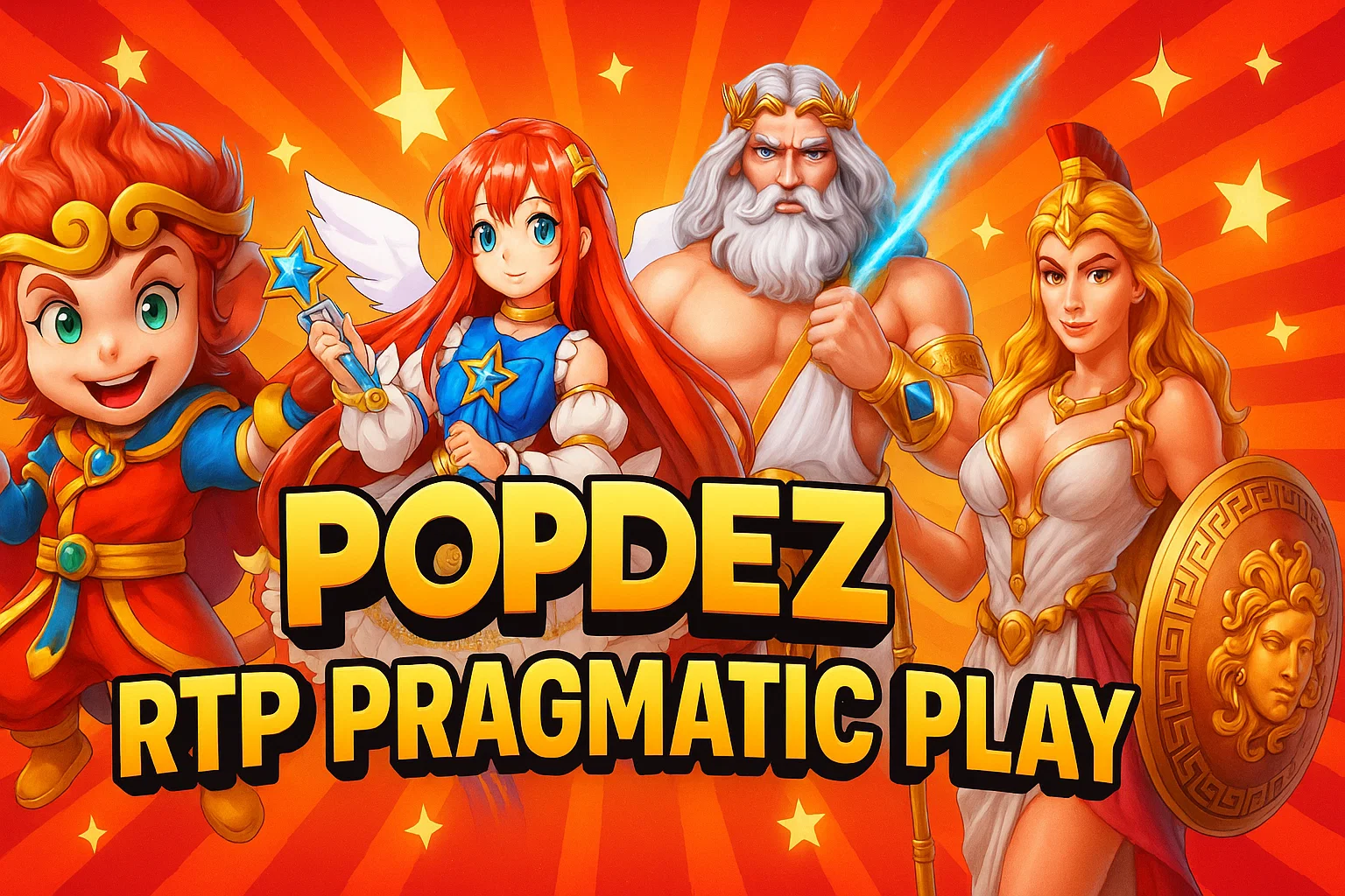 POPDEZ RTP Pragmatic Play com personagens lendários